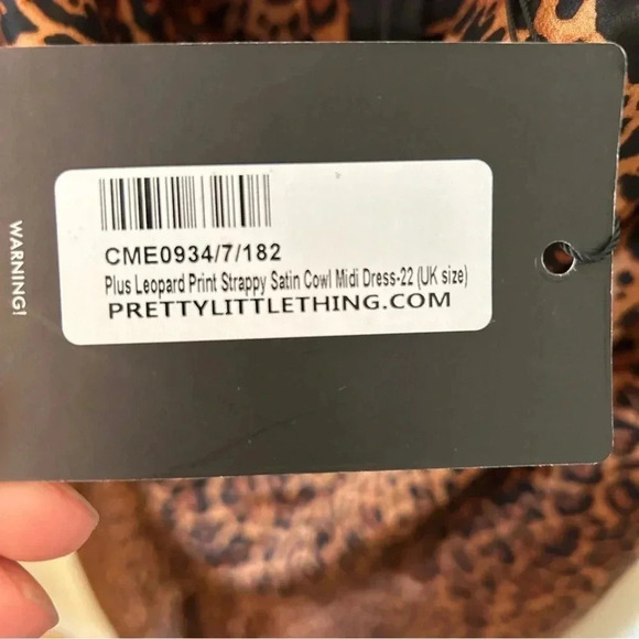 Pretty Little Thing Satin Cowl Leopard Print Midi Dress - Picture 7 of 10